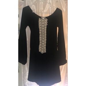 Francescas Black Romper with Lace detail